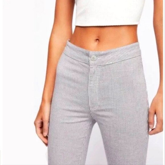 Free People High Waisted Pinstripe Pants Size 25 - Picture 7 of 7